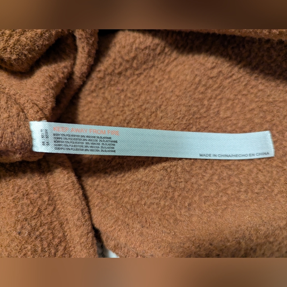 Free People Beach All Time Henley Desert Topaz Tan Pullover Fleece Size L - Picture 13 of 15